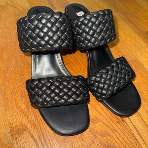 Steve Madden Black Braided Sandals